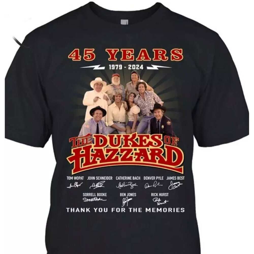 The Dukes Of Hazzard 45 Years 19792024 Graphic T-Shirt Anniversary Fan Gift Tee